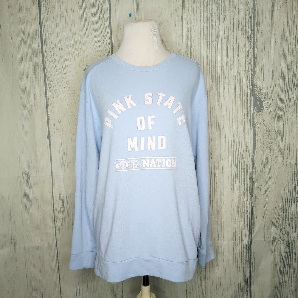 PINK Victoria's Secret Light Blue Sweatshirt